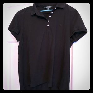Lauren by Ralph Lauren Black Polo Shirt
